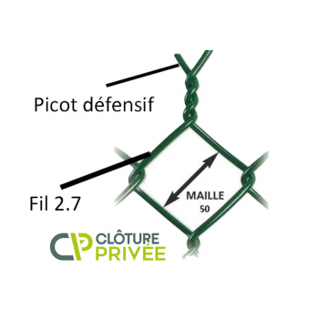 SIMPLE TORSION, grillage souple, maille de 50 x 50 mm et Ø2,7 mm