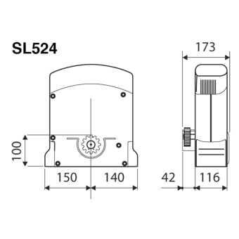 Dimension du moteur pour portail coulissant