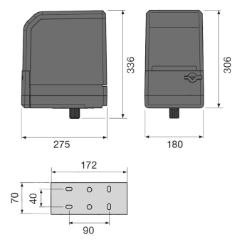 Dimension du kit moteur bras articulés