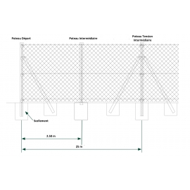 Poteau Pour Grillage Souple Maxiclo - Grillages Brossard