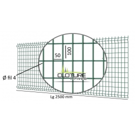 Panneau grillage rigide Brico vert ou gris fil de 4 mm