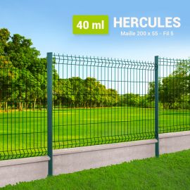 Kit Clôture Rigide avec Soubassement - Hercules - 40 ml