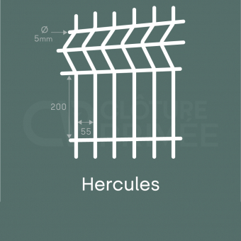 Panneau de grillage rigide Hercules en maille rectangulaire