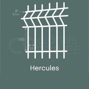 Panneau rigide de clôture avec fil acier 5/5 mm - largeur 2.50 m