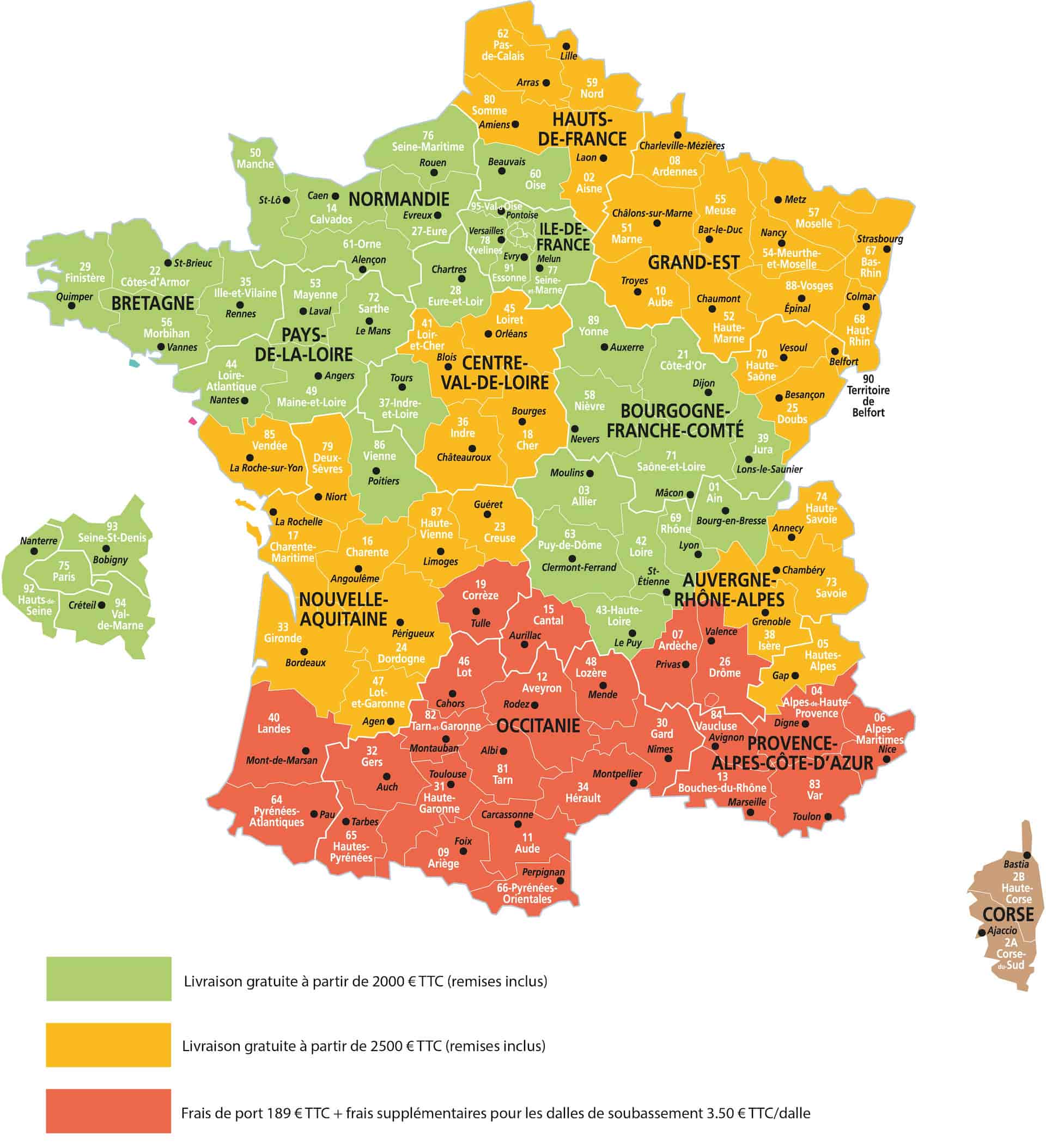 Livraison gratuite à partir de 2000 € d'achat