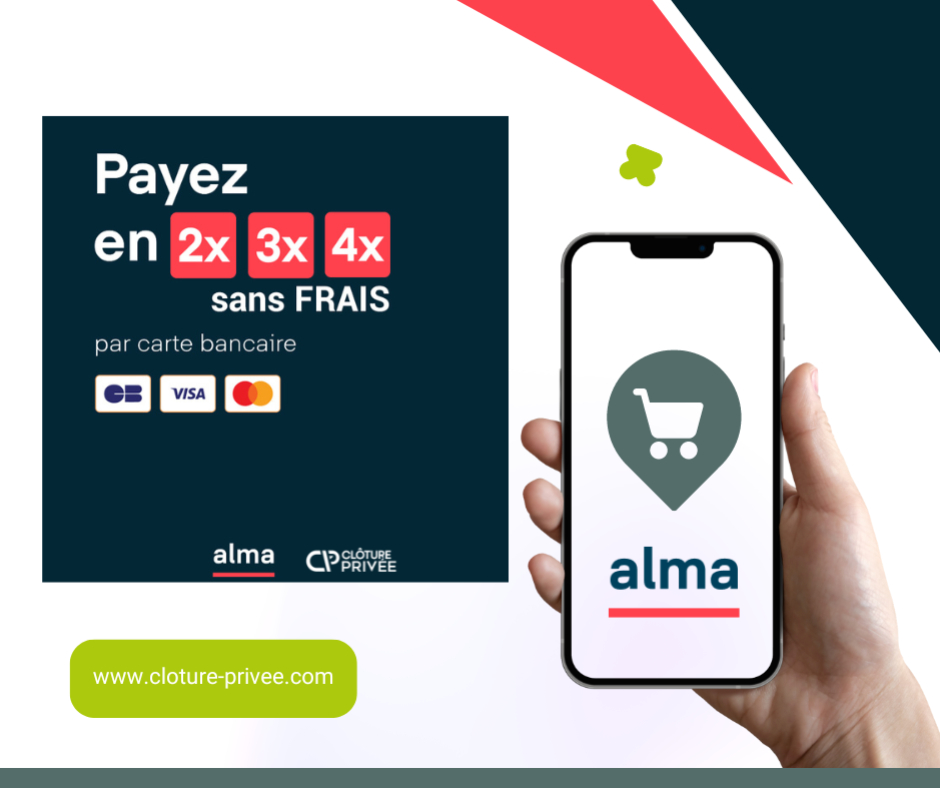 Bénéficiez du paiement en plusieurs fois sans frais avec ALMA
