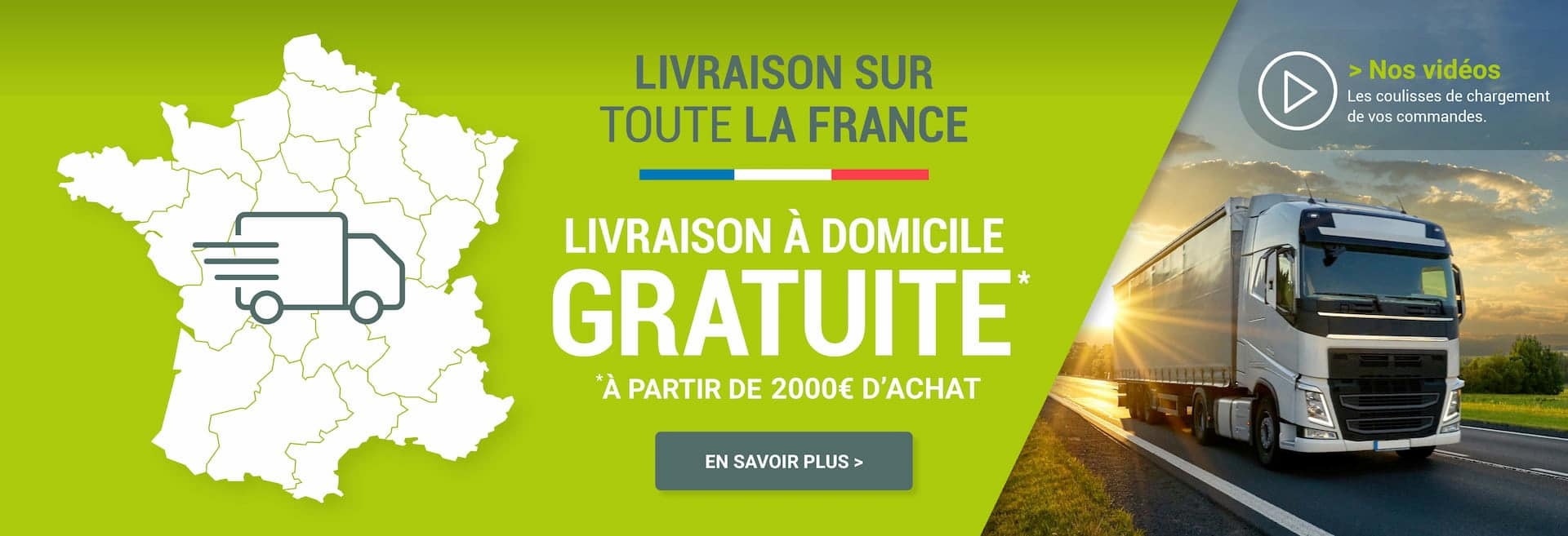 Livraison à domicile gratuite dès 60€ de commande 